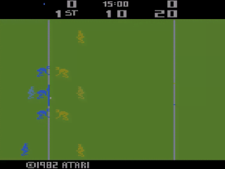 RealSports Football title screen for Atari 2600